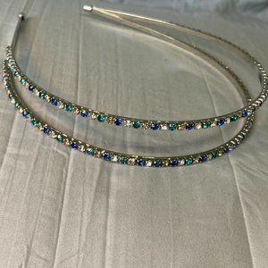 J. Crew Blue Rhinestone Headband